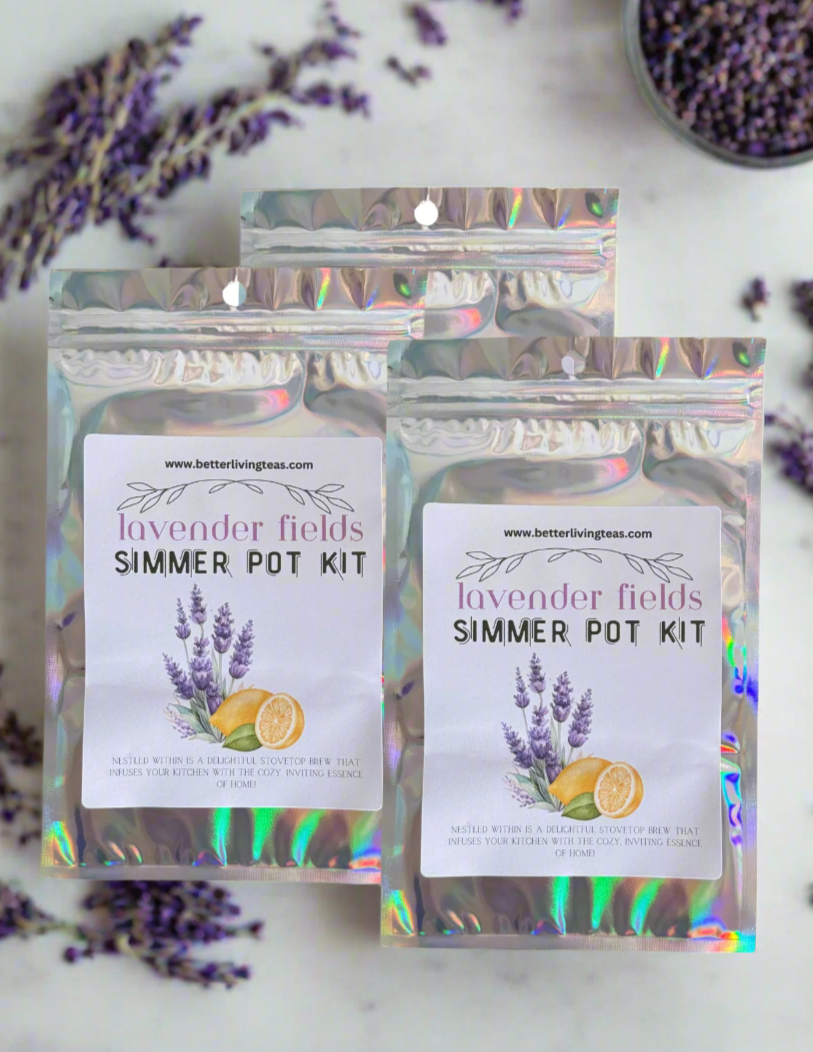 Stovetop Potpourri Simmer Pot Kits-  Lavender Fields - Better Living Teas and Gifts