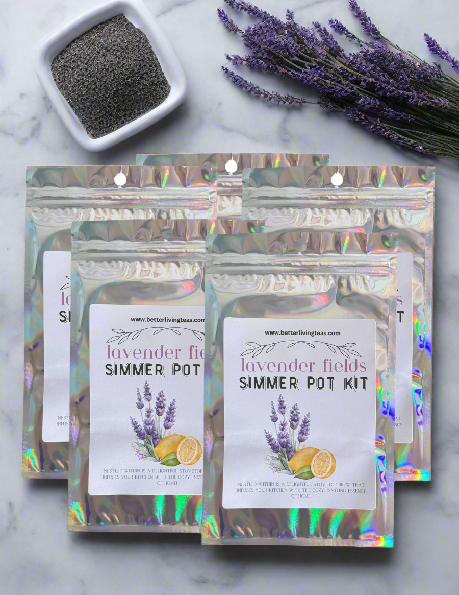 Stovetop Potpourri Simmer Pot Kits-  Lavender Fields - Better Living Teas and Gifts