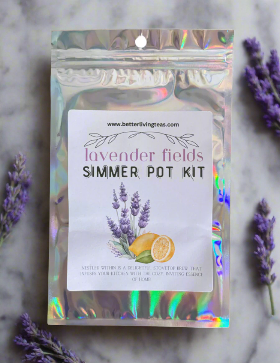 Stovetop Potpourri Simmer Pot Kits-  Lavender Fields - Better Living Teas and Gifts