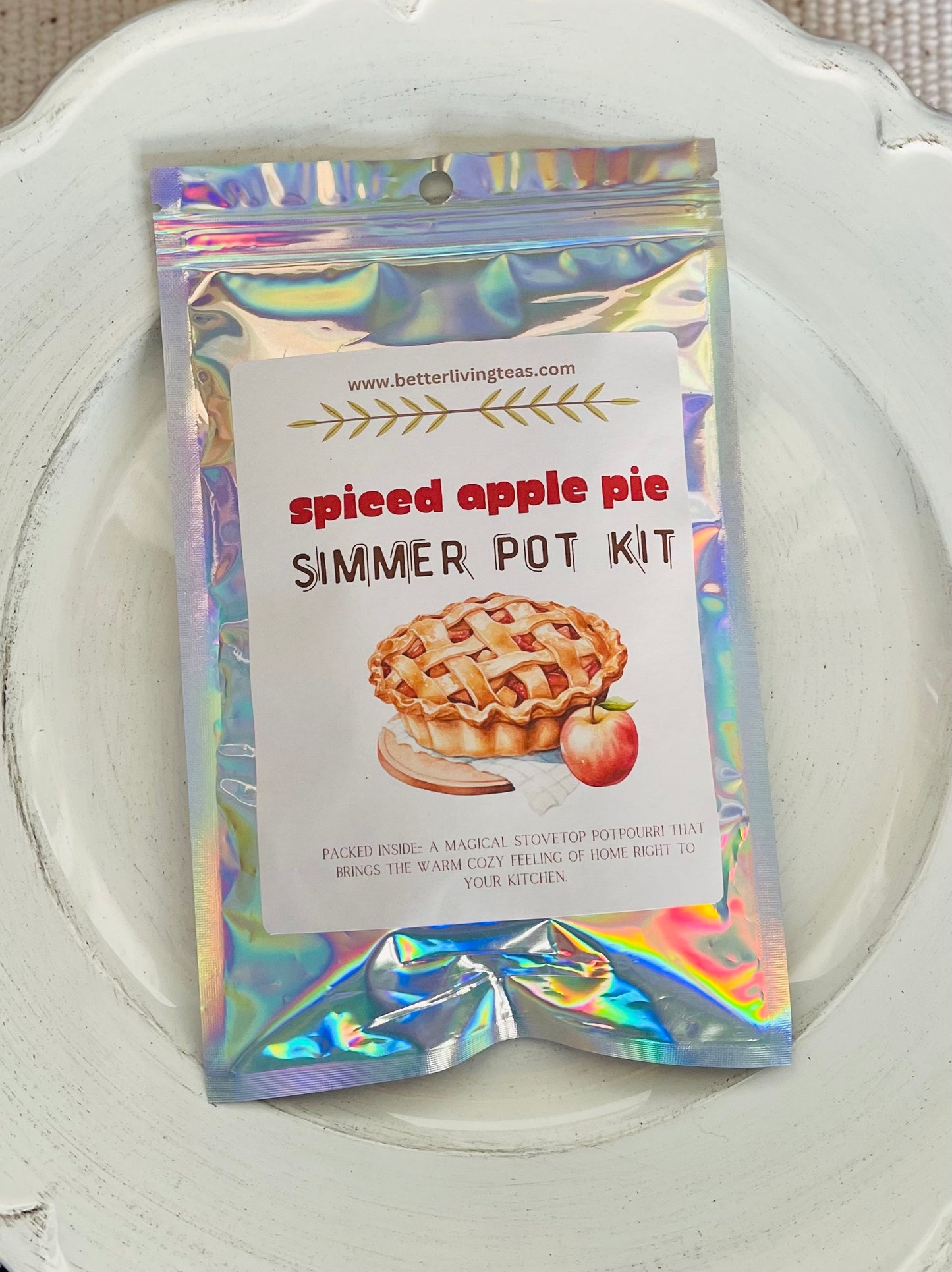 Stovetop Potpourri Simmer Pot Kits- Spiced Apple Pie - Better Living Teas and Gifts